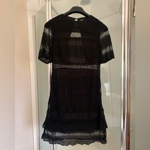 Foxiedox black dress with lace detail
